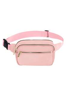 Mochila minimalista de nailon de moda para mujeres/estudiantes, adecuada para diversas actividades al aire libre - Negro - Ver 7