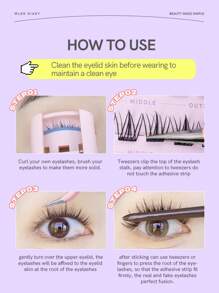 MLEN DIARY MLEN DAIRY Self Adhesive Lash Clusters, 12mm C Curl Natural 56Pcs Pre-Glued Cluster Lashes, No Glue Reusable Manhwa Lashes, Press On Self Stick Cluster Lashes Individual Lashes Self Application At Home Lash Clusters, Eyelash Clusters, Individual Eyelashes, Lashes, Fake Lashes
