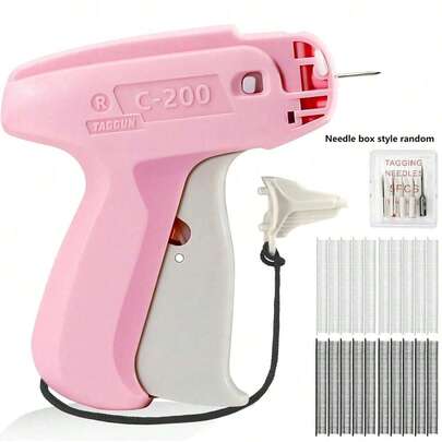 1 Set Upgraded Fine Stitch Gun, Micro Tagging Gun For Clothing,No Jam Mini Stitch Gun For Clothes, Quick Clothing Fixer Sewing Tool Kit With 6 Needles, 1000 Black & 1000 White 5mm Mini Fasteners