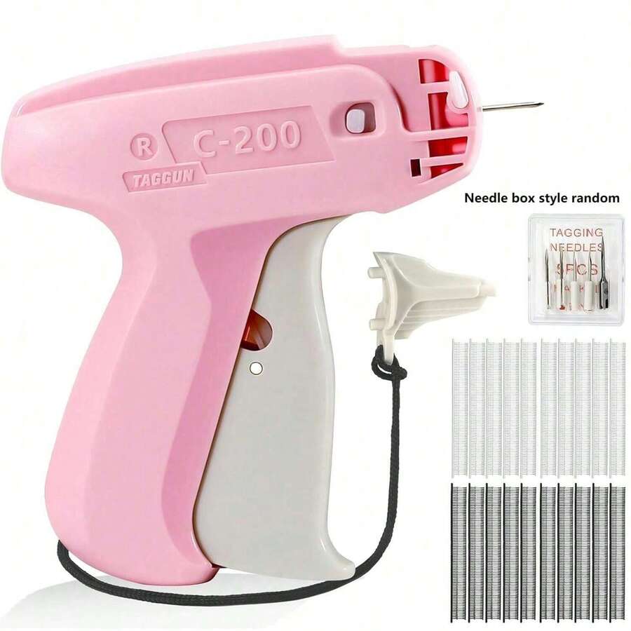 1 Set Upgraded Fine Stitch Gun, Micro Tagging Gun For Clothing,No Jam Mini Stitch Gun For Clothes, Quick Clothing Fixer Sewing Tool Kit With 6 Needles, 1000 Black & 1000 White 5mm Mini Fasteners