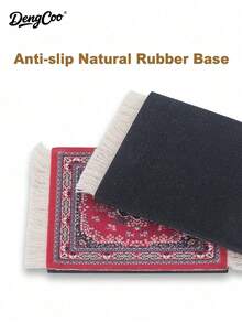 Dengcoo 2pcs Coffee Mat, Coffee Pad, Coffee Coaster, Drink Coaster, Placemat, Table Mat, Non-Slip Heat Resistant Place Mat, Entryway Rug, Door Mat, Floor Carpet - Type a - View 8