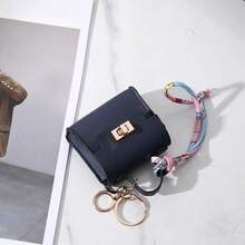 NYXIA Mini Square Leather Bag Charm Bag Pendant Light Luxury Cute Bag Pendant Fashion Decor Accessories Creative Keychain Women Gift Lipstick Bag Earphone Charter Bag Wallet Mini Purse Coin Wallet For Women Wallet Mini Wallet Purse Wallet - Multicolor - View 13