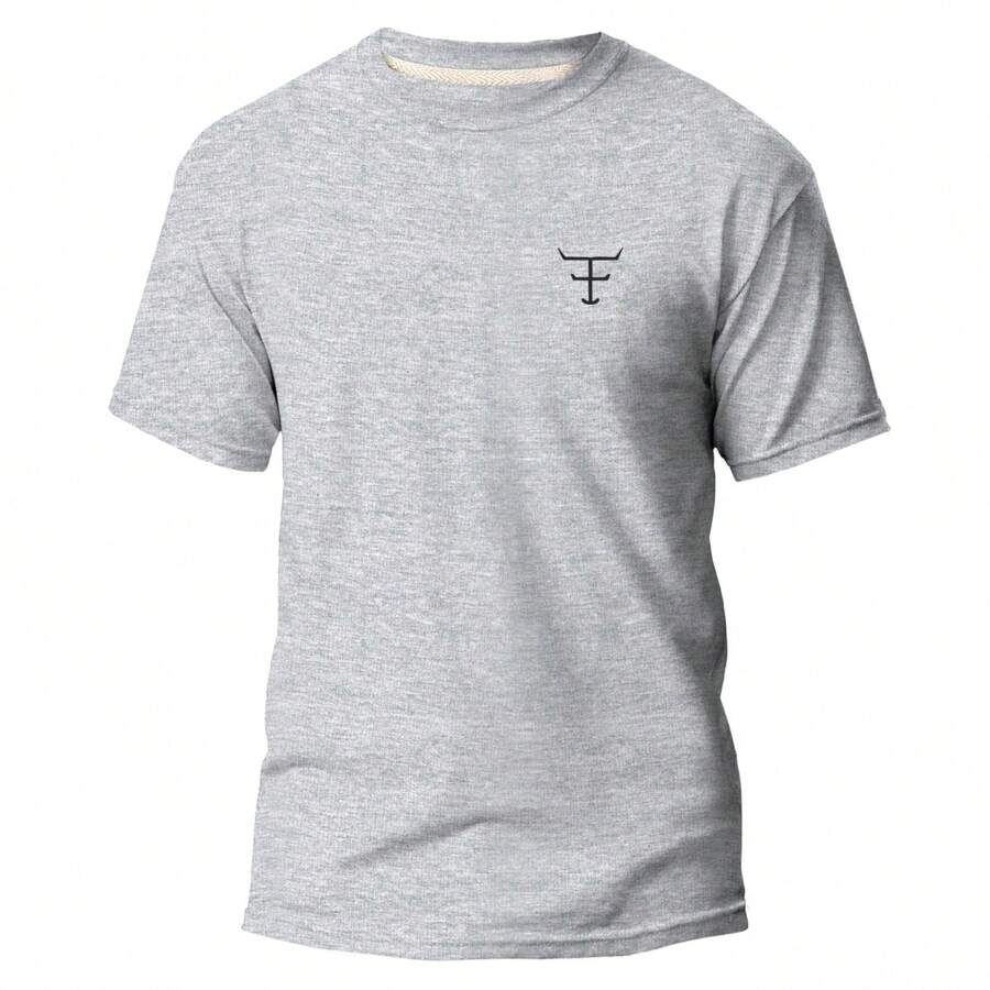 Men's Rodeo T-Shirt Country Fashion Style Texas A11 - 灰色 - 查看 1