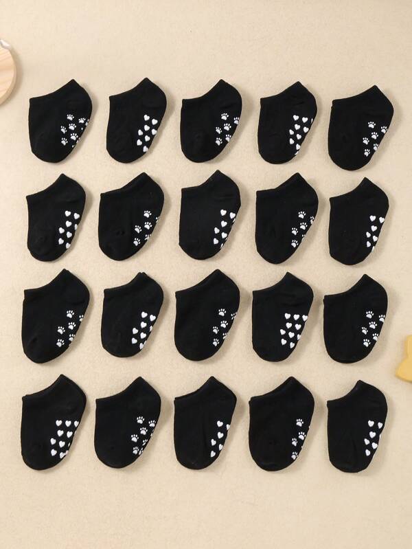 10 Pairs Of Anti-Slip Dotted Glue Baby Learning-To-Walk Socks, Toddler Floor Socks, Boat Socks With Grip For Babies. The Ones With Heart-Shaped Dotted Glue Are Suitable For Indoor Use And For Newborns Learning To Walk. They Are Suitable For Both Baby Boys And Baby Girls.Baby Socks , Newborn Socks ,Toddler Socks