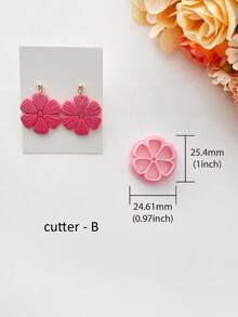 Cortadores de arcilla polimérica con diseño de flores sencillas, adecuados para hacer joyas como broches y colgantes, herramientas para pendientes de arcilla polimérica