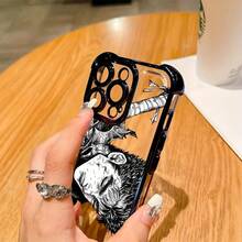 Adecuado para iPhone 16 15 14 13 12 11 Pro Max X XR XS MAX 8 7 Plus, funda de teléfono de anime popular Caballero Negro, cubierta trasera suave transparente a prueba de golpes. - Mezcla de colores - Ver 4