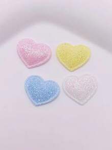 50 Stücke neue stern- und herzförmige Glitzer-Pailletten, DIY Gold-Puder-Accessoires, polyesterstickende glänzende Teile für Handyhüllen, Kopfbedeckungen, Schmuck, Party- und Feiertagsbedarf