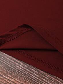 简约百搭咖啡字母图案女士圆领长袖宽松T恤，适合日常、居家、四季、毕业、教师、返校