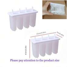 4 格冰棒棒糖模具，自制 DIY 冰淇淋机，创意冰棒模具盒，夏季厨房工具，厨房配件，家用厨具 - 彩色 - 查看 8