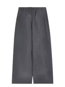 2025 Spring & Summer New Arrival Women's Minimalist Style Casual Solid Color Long Pants - Grey - View 5