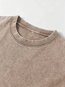 New Arrival Men's Vintage Media Streetwear T-Shirt - Multi-Screen TV Graphic Front - "DEAD OR ALIVE WANTED SUNDOWN" Reward Poster Back - 230GSM Heavy Cotton Vintage Wash Short Sleeve Tee - Versatile Fashion Casual