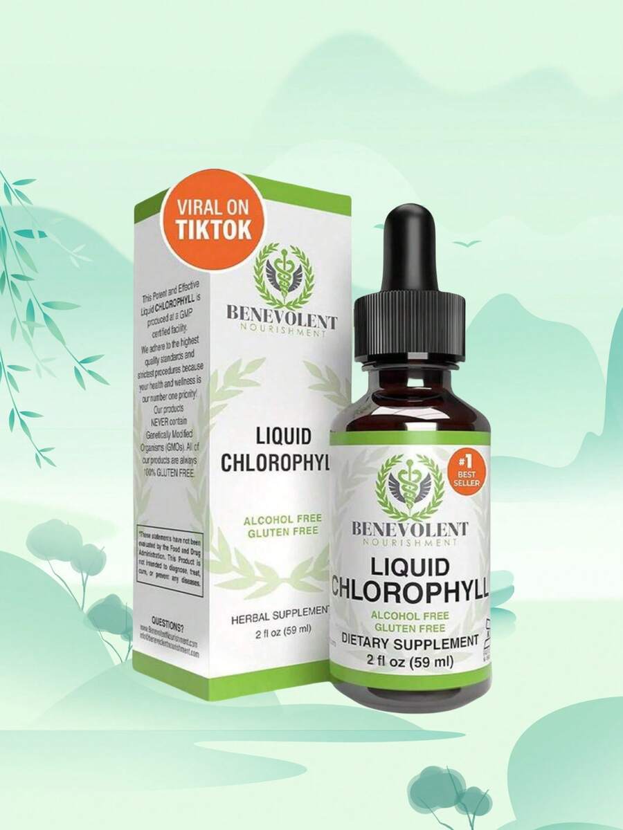 Chlorophyll Drops (4 Months Supply) Health Supplement - Natural Deodorant And Detoxification - Intestinal Support For Liver Health - 1 - 查看 1