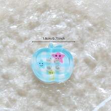 10/20pcs Cute Printed Transparent Colorful Apple Shape 4-Hole Buttons, DIY Sewing Buttons, Decorative Buttons For Clothing, Phone Cases, Phone Straps, Hair Accessories - Multicolor - View 12