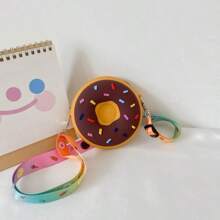 1 件 - 可爱的甜甜圈钱包，适合生日、圣诞节、万圣节礼物；甜甜圈创意背包；时尚迷你斜挎硅胶包；针线玩具、旅行玩具、课堂坐立不安玩具、迷你沐浴玩具、圣诞文具、减压球 - 完美的礼物