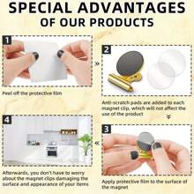 20 个装 VNDUEEY 磁性夹，带夹子的冰箱贴，冰箱磁夹，适用于家庭和办公室白板的磁夹，适用于学校用品，返校