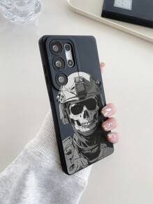 1 件创意宇航员骷髅黑眼防震 TPU 材质手机壳，可作为节日礼物，兼容三星、Nothing、Pixel、INFINIX、Redmi 系列手机，防水防摔防刮 - 彩色 - 查看 6