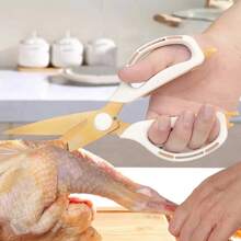 Keukenschaar - Rubberen elastische handgreep, roestvrij, scherpe messen, geschikt voor keuken, naaien, dagelijks gebruik in keuken, restaurant en kantoor, geweldig cadeau voor vrienden en dames