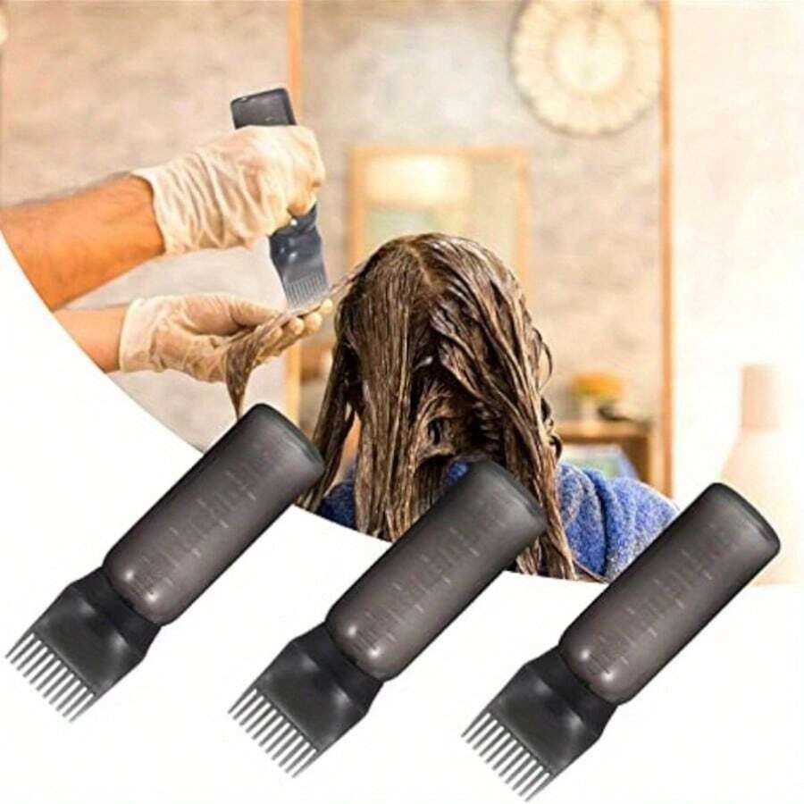 1 件专业染发瓶，带梳齿和测量标记 - 沙龙级染料涂抹器、染色刷和烫发液容器，可精确涂抹（500 毫升/16 盎司） - 非常适合挑染、补染发根、居家护发 - 适合发型师的圣诞节、生日、沙龙周年纪念礼物、返校礼物、旅行度假必需品、女士发饰