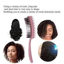 Curl Defining Brush,Curly Hair Comb,Detangling Brush Styling And Curved Vented Brush For Women And Men,Wet Or Dry (Green),Hair Tools,Hair Items,Travel Essential,Travel,Barber,Hairstylist,Barber Accessories,Valentine's Day,Hair Supplies,Hair Stylist,Barbershop,Salon,Vacation Essentials,Hair Products,Barbershop,Valentine's Gift,Travel Essentials For Women,Hair Stylist Tools - Pink - View 5
