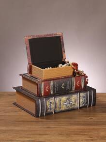 1/3pcs Vintage Faux Books, Decorative Tabletop Accents For Study, Living Room, Bedroom, Multifunctional With Storage, Stationery & Jewelry Box