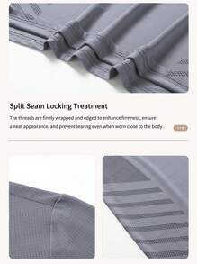 1件女士速干T恤，冰丝圆领短袖，弹力吸汗速干运动衫，适合女性健身训练 - 灰色 - 查看 5