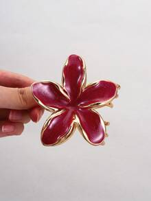 3个锌合金珐琅百合花发夹，可爱女孩夏季海滩度假发夹，雏菊优雅发夹，女士半包式发夹，发爪，仙女发夹（随机款式纸板），秋冬季时尚发夹配饰 - 查看 7