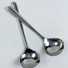 4 buc polonice de supă cu mâner lung din oțel inoxidabil durabil, ustensile de bucătărie ideale pentru restaurante cu supă, terci și oală fierbinte - Argint - Vizualizare 11