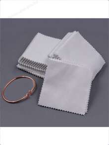 100 peças de pano de polimento de joias de prata de cor sólida, pano de limpeza de óculos, pano de manutenção de joias e relógios