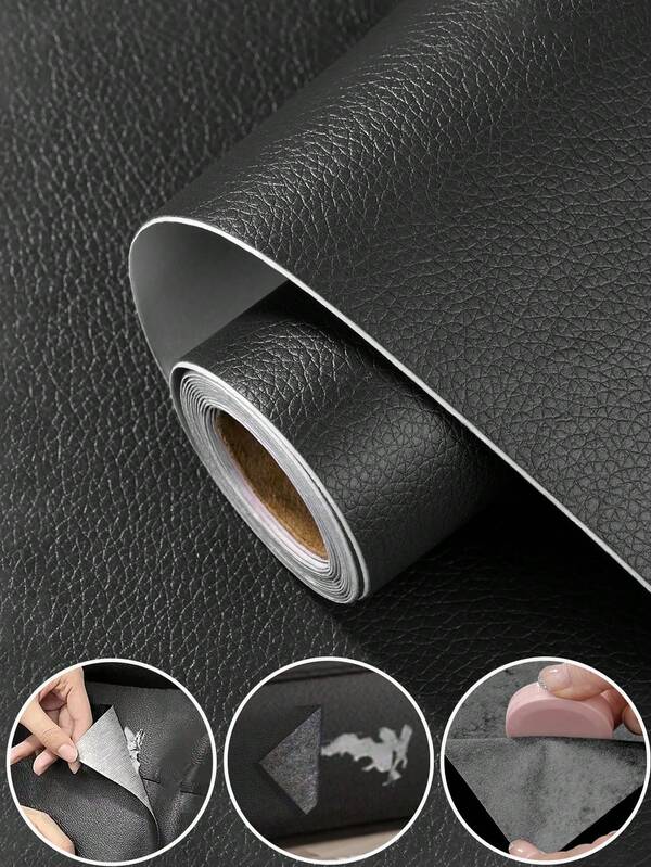 1 rollo de parche de reparación de cuero negro (50cm*300cm), cinta adhesiva de reparación de cuero impermeable y removible, kit de parches de cinta refinable, kit de reparación de cuero para muebles, sofás, asientos de automóvil, sillas, restauración, tapizado, decoración espeluznante para Halloween | Idea de regalo de Navidad | Entrega rápida en la UE