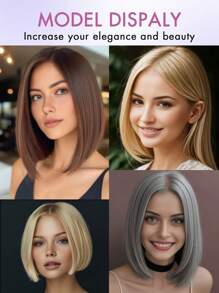 7x11厘米女士真人发夹式侧刘海直发接发片，优雅款式，多种颜色可选，增加稀疏头发的蓬松度和长度，夹式固定，逼真头皮效果