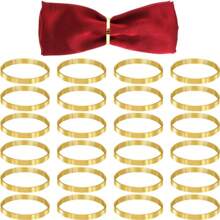 6pcs/12pcs Metal Napkin Rings, Simple Gold Napkin Holders For Men And Women, Reusable For Family Gatherings, Banquets, Minimalist Napkin Buckles For Table Setting, Party Festive Supplies.