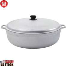 11.6Qt Cast Aluminum Caldero Large Cooking Capacity Durable And Reliable Traditional Design Culinary Ptability Versatile Essential Perfect For Cooking Rice Simmering Soups Beans Sauces Stews Oven-Safe Without Lid Even Heat Distribution