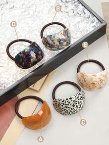 1 件/4 件女士 INS 风格椭圆形醋酸纤维发圈，夏季和冬季百搭时尚发带，适合马尾辫、发髻、优雅日常佩戴、马尾辫夹、发圈、发绳、发饰