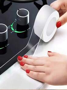 1 Cuộn Băng Keo Nano Chống Thấm Nước, Chống Nấm Mốc, Băng Keo Dán Tự Dính, Băng Keo Nano Chống Thấm Nước, Dùng Cho Bồn Rửa, Bồn Tắm Chống Nấm Mốc, Băng Keo Chống Bám Bẩn, Góc Tường, Bịt Kín và Trám Khe Hẹp Phòng Tắm, Màu Trong Suốt, Trang Trí, Miếng Dán Tường, Sử Dụng Rộng Rãi - Trong sáng - Xem 9