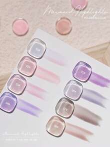 2026新款15ml容量情人节礼物夏日梦幻美人鱼高光珠光闪粉超细珠光珍珠全息果冻凝胶指甲油超闪亮梦幻糖果冰半透明闪粉凝胶 - 彩色 - 查看 4