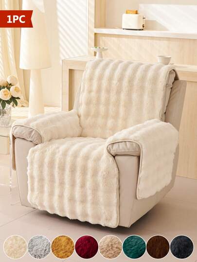 1 st plyschigt, förtjockat, mjukt och bekvämt sofföverdrag – husdjursvänligt, maskintvättbart fåtöljöverdrag, passar enkel fåtölj/slouchy soffa (t.ex. ), halkfritt, flera färger tillgängliga, soffskydd