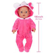 16 Inch Baby Doll Clothes, Magenta, Pink, Blue Cat Cartoon Outfit Set, Fits American Girl Dolls - Multicolor - View 4