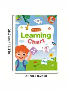 1pc My First Learning Wall Chart And Phonetic Vocabulary Building Poster Set, Preschool Educational Teaching Aid, Home Learning Activity, Paper Material - Multicolor - View 3