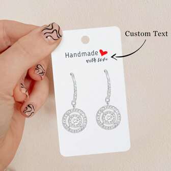 Customized Earring Display Cards, Handmade With Love For The Holder, Suitable For Earring Jewelry For Small Businesses, Valentine's Day Gifts, Earring Display Cardboard Cards, Used For DIY Jewelry Box Organizer, Small Business Packaging Materials