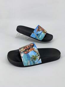 Disney Disney Men's Casual Minimalist Slide Sandals, Beach Slippers, Couples Shoes, Disney Shoes, Women's Sandals, White Sandals, Black Slippers, Men's Shoes, Bathroom Slippers, Suitable For Outdoor Wear And Indoor Home