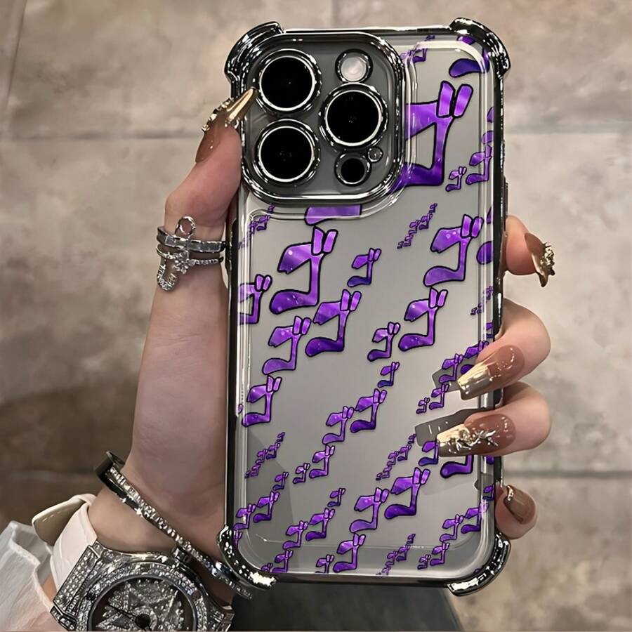 Anime Adventure Cuaderno Morado 16 15 14 13 12 11 Pro X XR XS 8 Plus Funda Transparente Suave Antigolpes Electrochapada - Colores mixtos - Ver 1