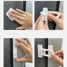 2pcs Universal No Drilling Fridge And Freezer Door Locks, Multi-Functional Clasp, Easy To Install, No Power Or Battery Needed