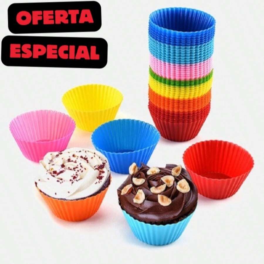 Cupcake Mini Muffin Baking Molds Kit 24 - 彩色 - 查看 1
