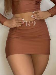 Women's Short Suplex Skirt - 摩卡棕 - 查看 1