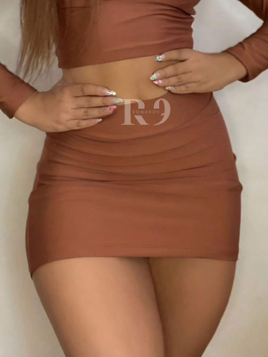 Women's Short Suplex Skirt - 摩卡棕 - 查看 1