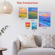 1 tấm vải bố căng sẵn, màu trắng trơn, thích hợp cho vẽ tranh sơn dầu, acrylic, màu nước và các hoạt động thủ công. - Nhiều màu - Xem 7