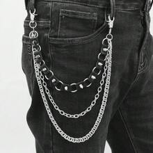 Punk Style Multi-Layer Spiky Jeans Chain For Men & Women, Fashion Hip Hop Waist Chain Belt Street Dance Pants Accessories Gothic Rock Jewelry - Multicolor - View 11