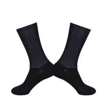 男女通用夏季骑行袜、白色条纹运动跑步自行车袜、防滑硅胶自行车袜、秋季袜子 - 彩色 - 查看 16