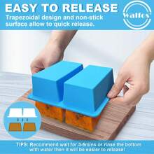 Extra-Large Silicone Freezing Tray With Lid,  1-Cup Freezer Tray For Soup, Silicone Soup Freezer Container For Storing And Freezing Soup, Broth, Sauce And Ice, 2 Pack,8205518