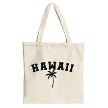 Hawaii Palm Tree Silhouette Canvas Tote Shoulder Bag - Màu be - Xem 1